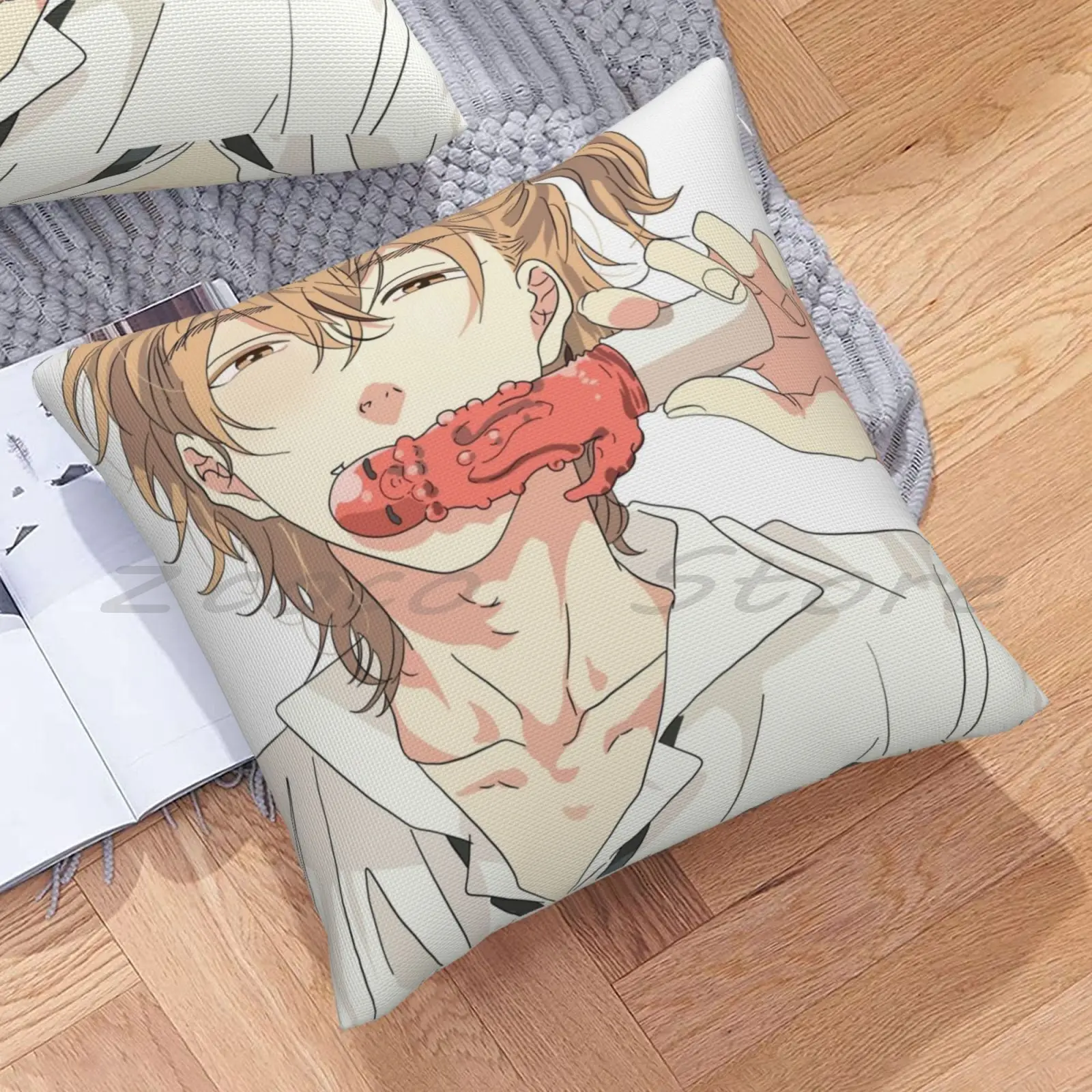 Kyousuke Yaguchi , Yarichin Club Personalized Diy Pattern Plush Linen Velvet Comfortable Pillow Case Kyousuke Yaguchi Yarichin