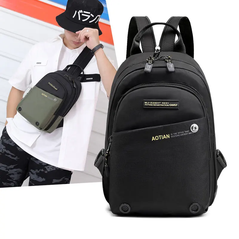 2024 Men Small Backpack Outdoor Casual Travel Chest Bag Waterproof Bag Male Bags Hot Sale