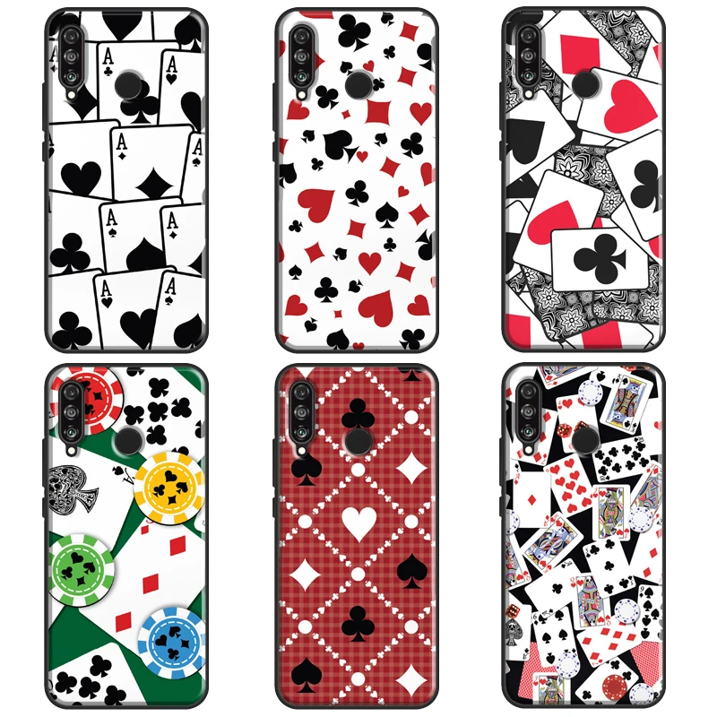 CASINO PLAYING CARDS COLLECTION For Huawei P20 Lite P10 P40 P30 Pro Case For Huawei P Smart 2019 Z Mate 20 10 Lite Funda