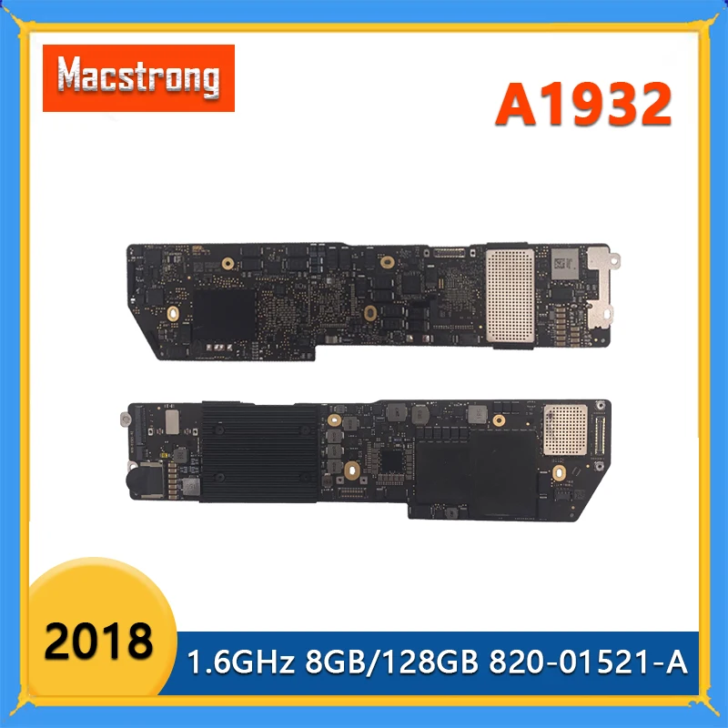 Original A1932 Logic Board 820-01521-A for Macbook Air 13.3” A1932 Motherboard 2018 1.6 GHz 8GB 128GB With Touch ID