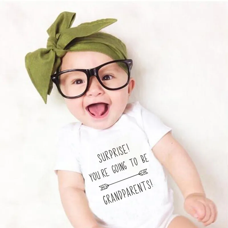 You Are Going to Be Grandparents Funny Letter Print Pregnancy Announcement Clothing Baby Boys Girls Bodysuit