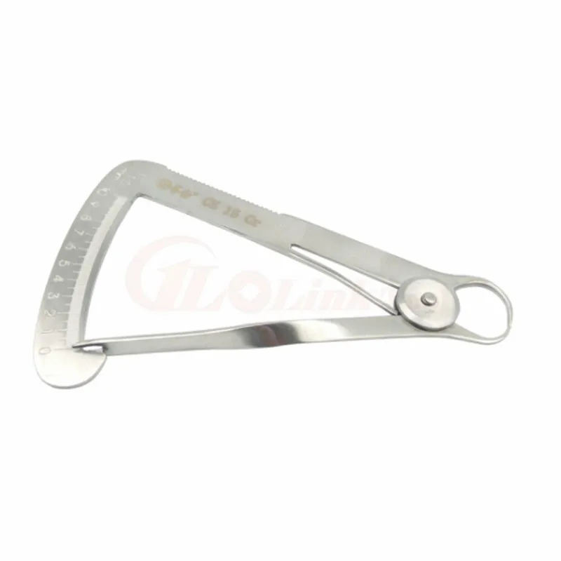Calibrador Dental de acero inoxidable, herramienta para laboratorio Dental con cera de Metal, escala de 0 a 10mm, calibrador Autoclavable, nuevo, 1 ud.