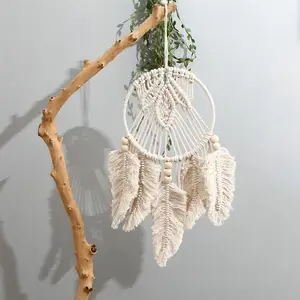 Floral Wood Bamboo Circle Macrame Hoop, Wooden Rings for Wedding Party, Casa Diy Crown of Flowers, Dream Catcher Frame Decoration, 1PC 8 Main Sales Macrame Wood Rim - №6