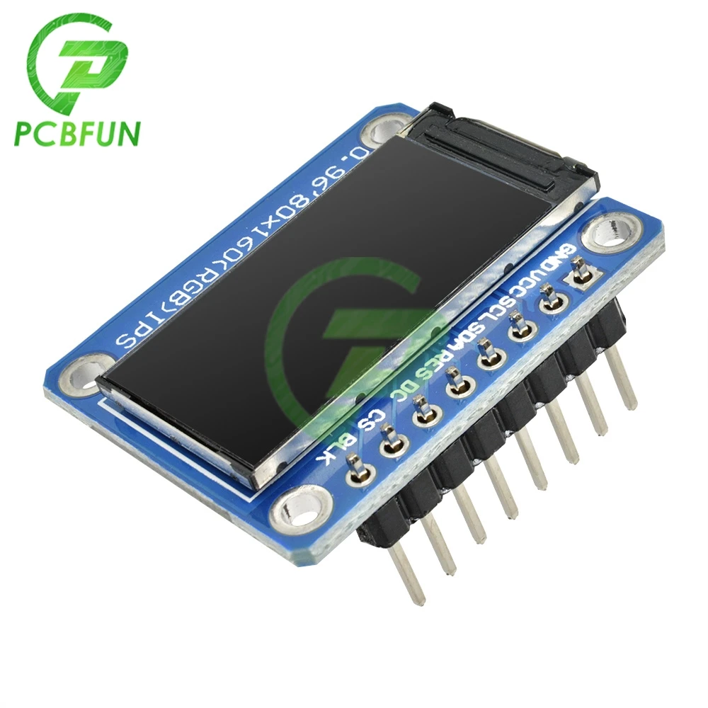 Imagem -05 - Tela Tft de 0.96 Polegadas para Arduio Módulo de Exibição Lcd a Cores hd 65k Ips Drive ic St7735s 3.3v 160x80 Spi Interface para Arduio