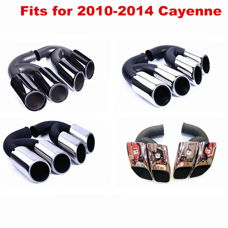 exhaust muffler tip tail pipe  exhaust tip for 2010-2014 Porsche 958 Cayenne S   car styling mirror polished A PAIR