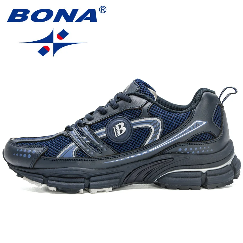 BONA-Chaussures de marche respirantes et souples pour homme, souliers de sport, de jogging, de rencontre, de créateurs, nouvelle collection