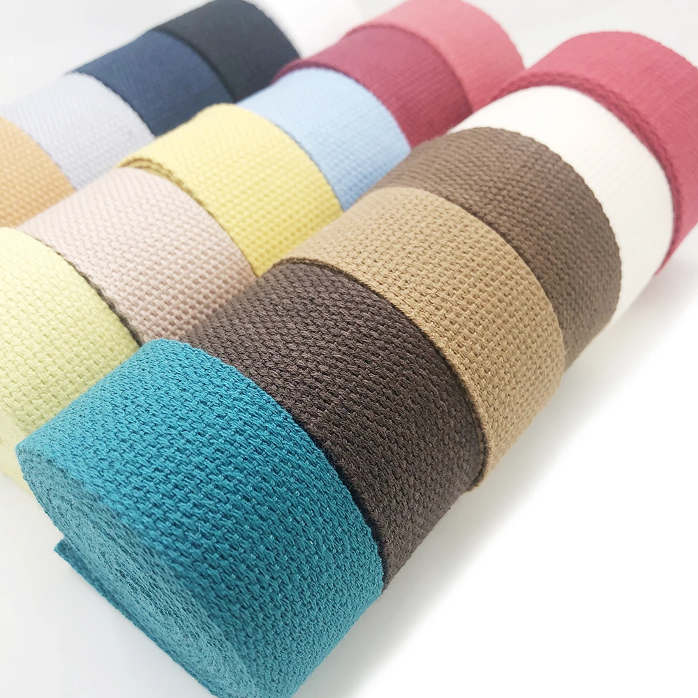 New 3 Yards 32mm Canvas Ribbon Belt Bag Cotton Webbing Polyester/Cotton Webbing Knapsack Strapping Sewing Bag Belt Accessories