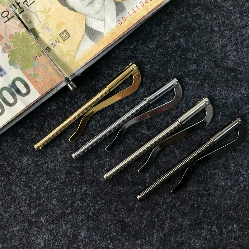 

Metal Money Clip Buckle Hook Bar Wallet Replace Spring Cash Holster Holder LeatherCraft Hardware Accessories 80mm