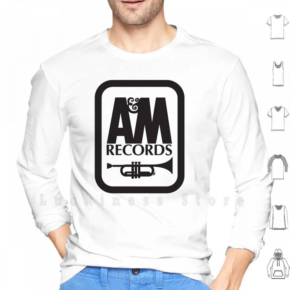 A&m Records T-Shirt Defunct Record Label Shirt-White Version Hoodie Record Label Music Distributor