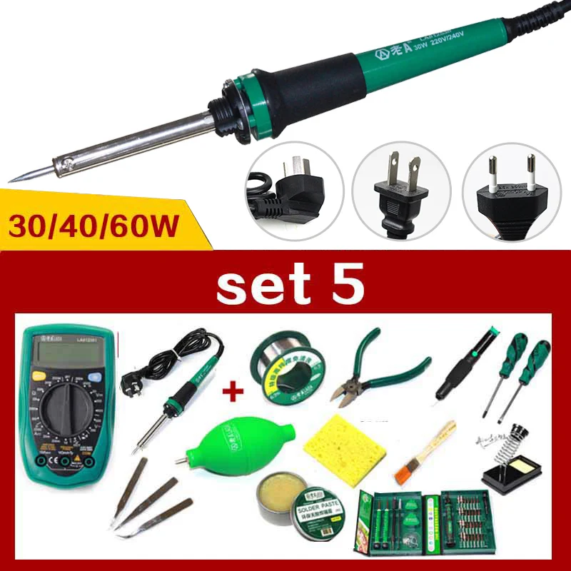 LAOA  Electric Soldering Iron Welding Table Heating Pen With Protective Cover PC Mobile Phone With EU Plug