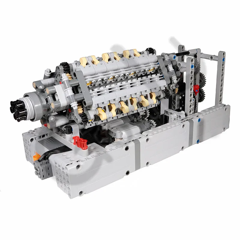 NEW MOC V42 Engine Gearbox Sequential Gearbox Building Block Bricks High-Tech Parts DIY Toys Compatible with MOC Techincal