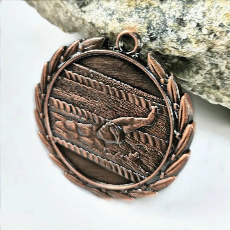 ميدالية السباحة الشتوية ميداليات معدنية مخصصة الذهب احباط مخصص العالمي الخلفية السباحة بطاقة تذكارية المدرسة 2021