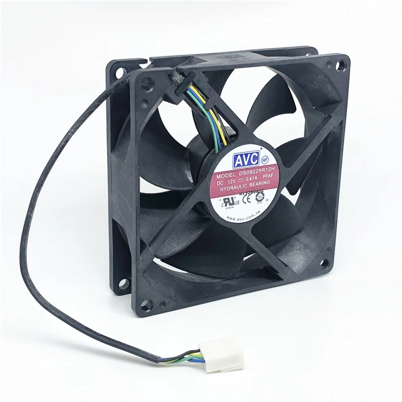 

Original AVC 12V 0.41A 9025 92MM 90MM 90*90*25mm 92*92*25mm Cooing Fan For CPU Cooling Fan DS09225R12H With PWM 4pin