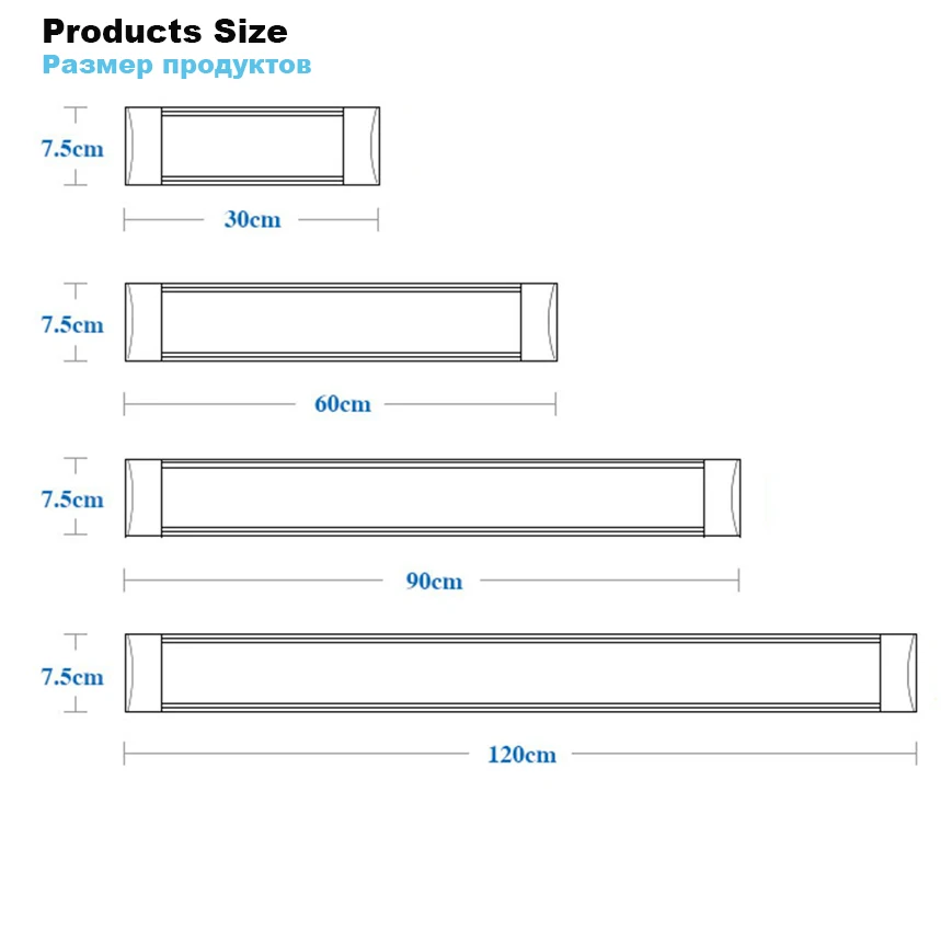 Imagem -05 - Yisiony Tubo de Led 120cm 90cm 60cm 110v 220v Tubo de Escritório Led Inteligente Tubo de Teto Luz 40w 20w Lâmpada para Escritório Doméstico