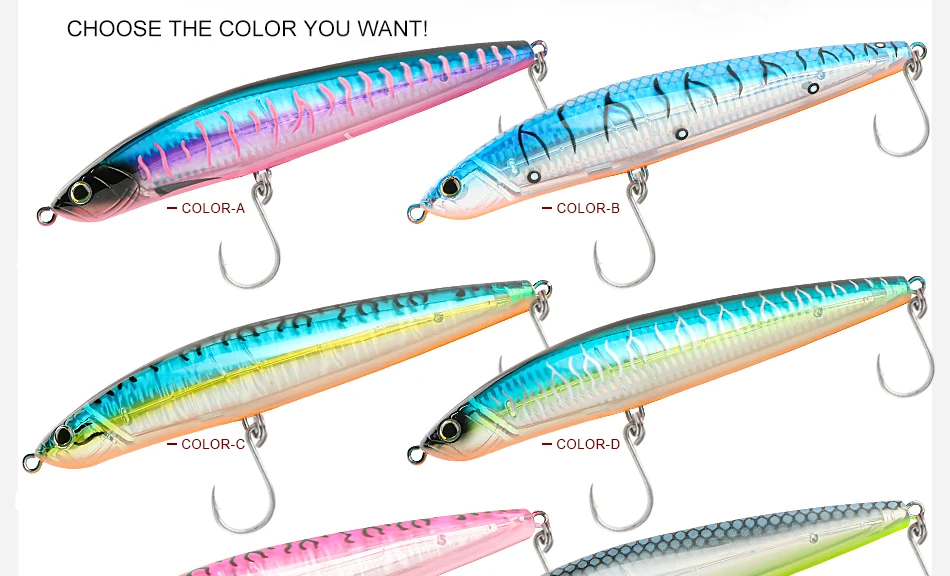 FJORD 200 mm 64 g schwimmender Trolling Big Pencil Hard Fishing Items Meer-Salzwasser-Köder Kunstköder zum Angeln und Freizeit – Detail 5