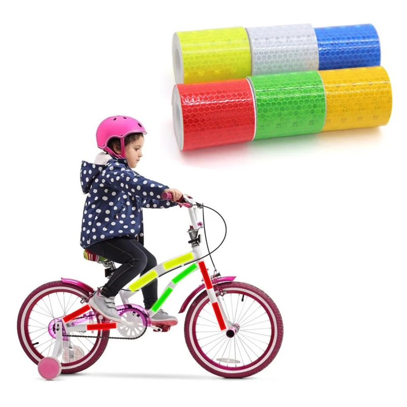 Reflective Safety Stickers Warning Conspicuity Tape Film Strip Bicycle Accessories