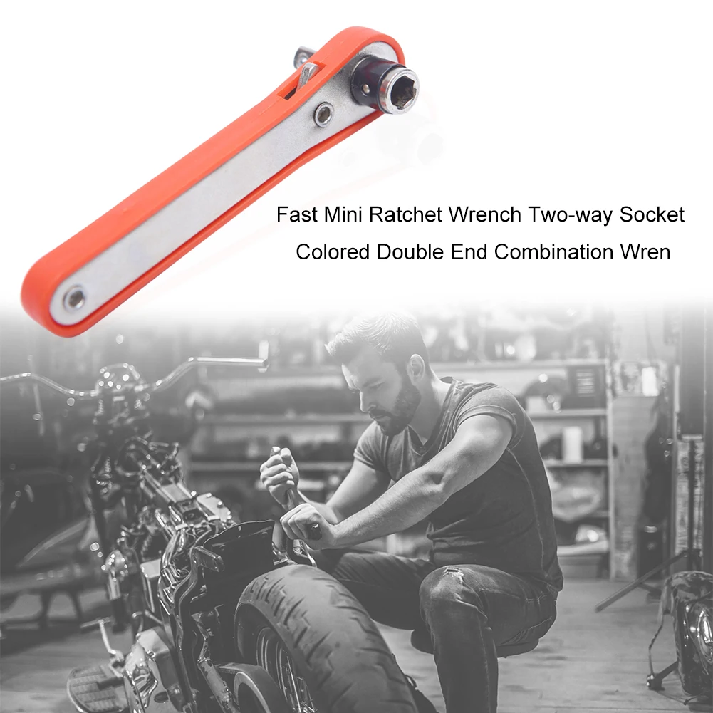 Mini Rapid Ratchet Wrench 1/4 Screwdriver Hexagon Bidirectional Control Two Way Quick Socket Spanner Repairing Tool
