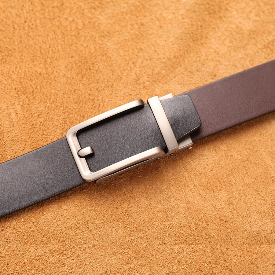 Ceinture en cuir véritable de luxe pour hommes, sangle de surintendant, sangle de ser, environnement automatique, haute qualité, nouveau