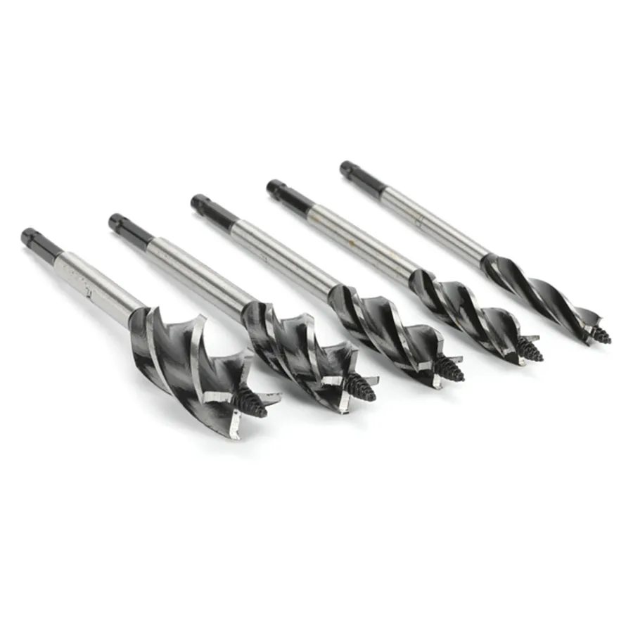 Gỗ Hỗ Trợ Mũi Khoan 4 Khe Cắm 4 Cánh Gỗ Mũi Lục Giác Tay Cầm Reaming Khoan Lỗ Mở 10-35Mm Tiều Phu