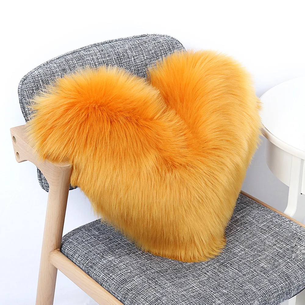 

Heart Shaped Fur Throw Pillow Cushion Plush Pillowcase Gift Home Sofa Decoration Toys For Children Baby Kids