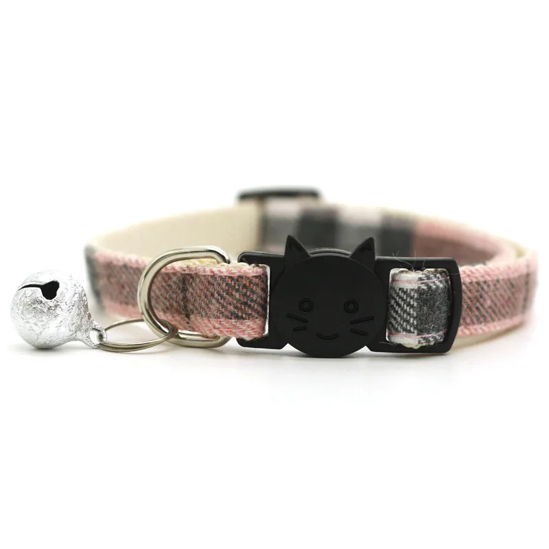 Katzen Glocken Halsbänder Einstellbare Nylon Schnallen Mode Reflektierende Haustier Katze Kragen Kopf Muster Liefert Für Zubehör – Detail 9