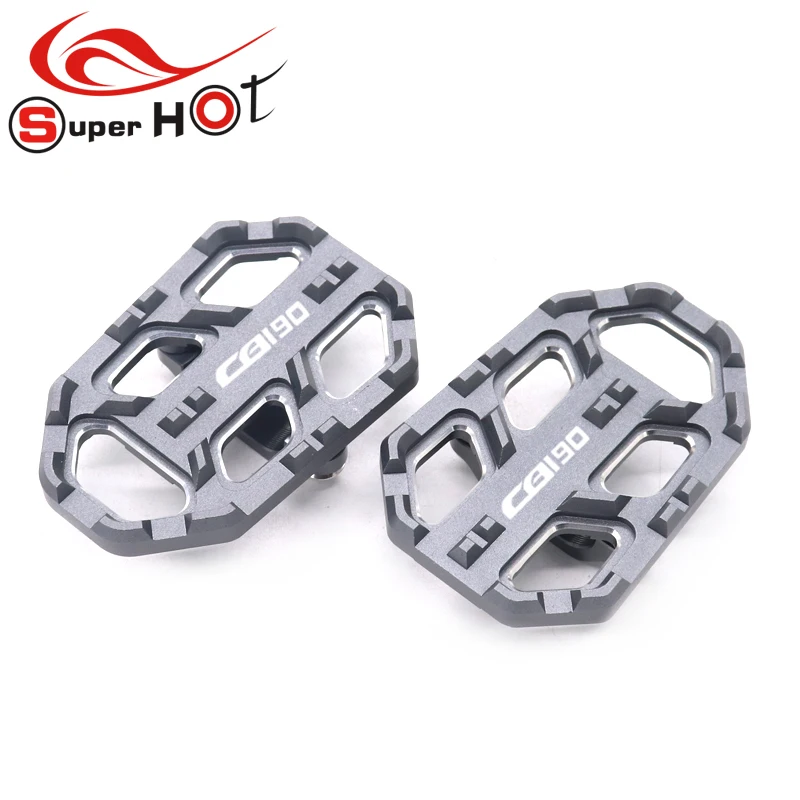 For Honda CB190R CB190X CB190SS CBF190TR Motorcycle Billet Wide Foot Pegs Pedals Footrest Enlarge Footpeg LOGO CB190