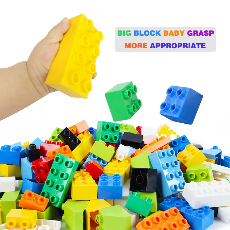 190pcs large particle bulk building block set compatible classic urban building blocks DIY educational children's assembled toys