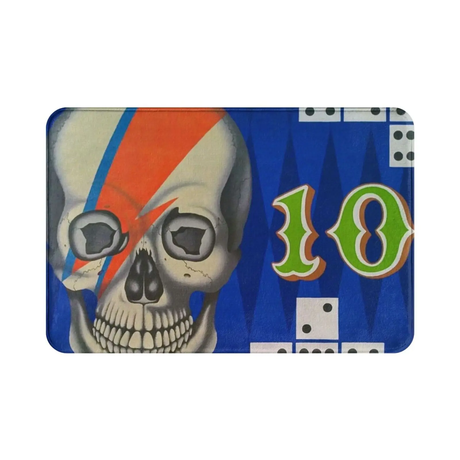 #10 ( ( Count Down Series ) Carpet Mat Rug Cushion Soft 10 Ten Skull Dice Surreal Star Glam