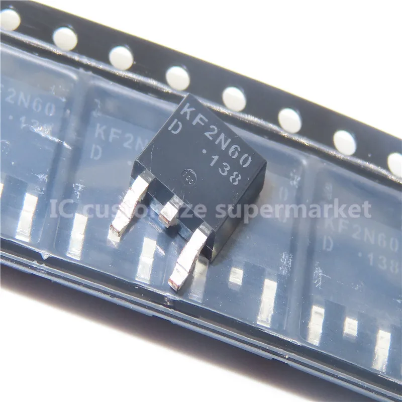 10 Stks/partij Nwe KF2N60 KF2N60D To-252 600V 1.9A Smd Transistor