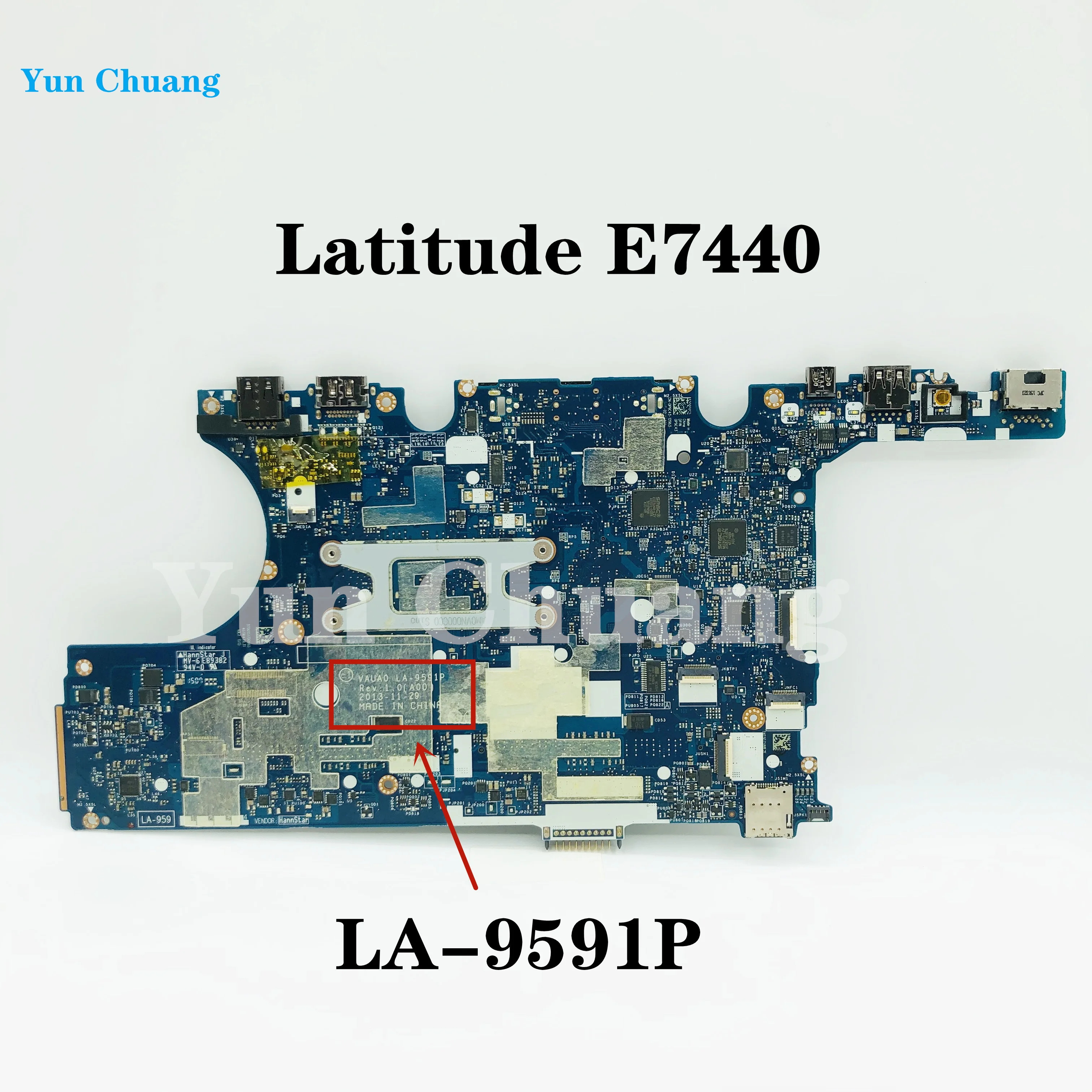 Imagem -02 - Vaua0 La-9591p Mainboard para Dell Latitude E7440 Portátil Placa-mãe Cn0p9c43 03m26r com i5 i7 4th Cpu Ddr3l 100 Bem Trabalho