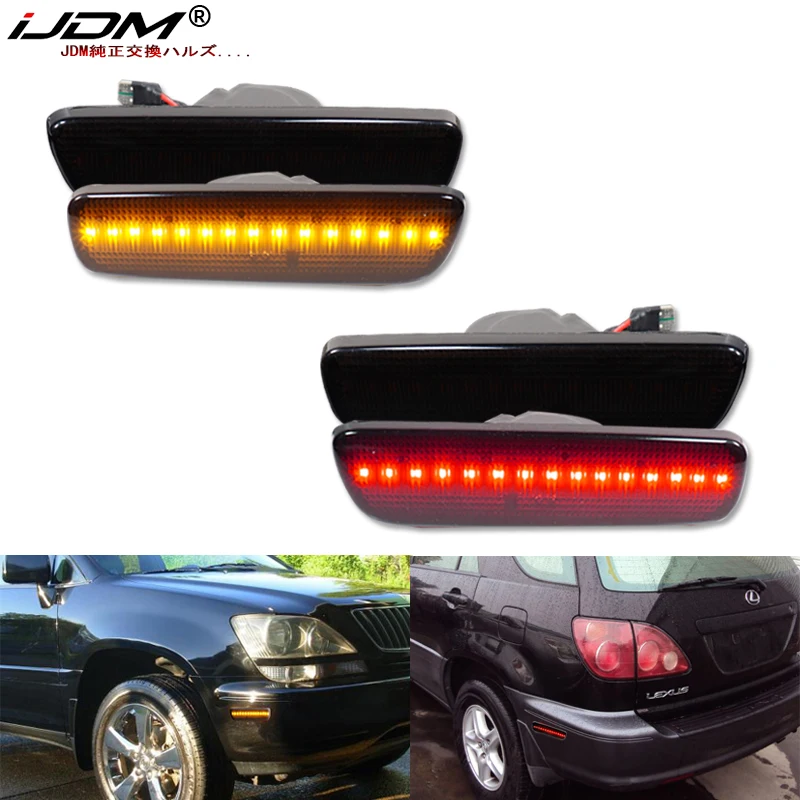 

iJDM Replace OEM Side Marker Light For 1999-2003 Lexus RX300 Front & Rear Sidemarker Lamps/ Turn Signal /Parking Lights Amber