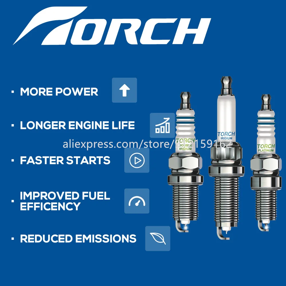 2-8 SZTUK Irydowych świec zapłonowych Torch LDK7RTIP-11 zamiennik do 9723/SILZKR7B11 92315/SILZKR7E11 HYUNDAI 1884611070 1884911070