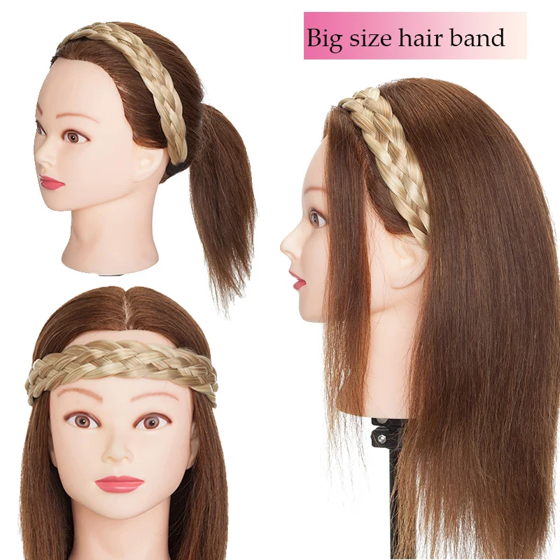 BENEHAIR trançado hairbands trançado faixa de cabelo trançado acessórios para o cabelo sintético extensão do cabelo falso para cabelo feminino