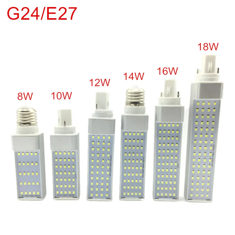 G24/E27 LED Bulbs 8W 10W 12W 14W 16W 18W E27 LED Corn Bulb Lamp Light Spotlight 180 Degree AC85-265V Horizontal Plug Light