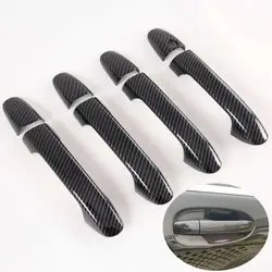 For Mercedes Benz Vito W447 Metris Valente V-Class 2014-2020 Carbon Fiber Car Door Handle Cover Styling Stickers Accessories