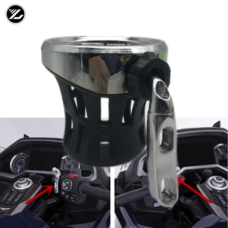 Motorcycle Rear Passenger Drink Cup Holder Metal Drink For Honda Goldwing 1800 GL1800 ABS 2017-2021 F6B 2018 2019 2020 2021