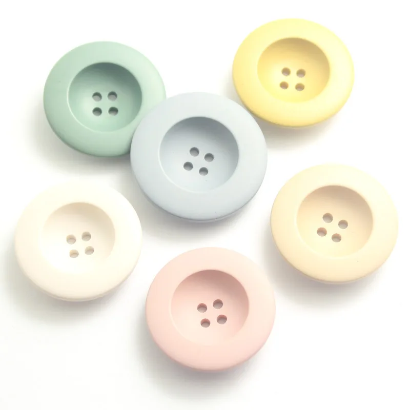 10PCS 4-Holes Plastic Buttons for Clothing Women Wear Suit Decorative Coat Sewing Resin Button Garment DIY Accessories 25mm 30mm