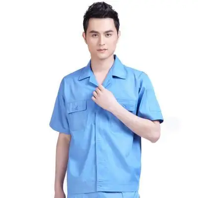 

Summer short sleeve smock suit washing engineering half sleeve mechanics work clothes