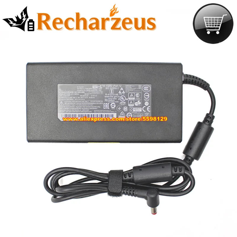 19.5V 9.23A Charger For Msi GT70 GT780R Clevo P960ED Acer VN7-793 TRITON 300 GS73VR Adapter Chicony A17-180P4A A180A034P BAA8195