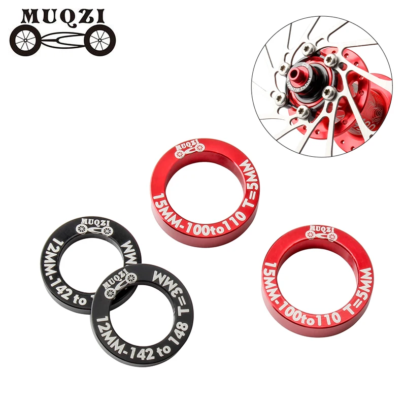 MUQZI 1 para podkładka do konwersji piasty roweru górskiego 3/5mm przednia tylna uszczelka adaptera piasty 100 do 110mm/142 do 148mm