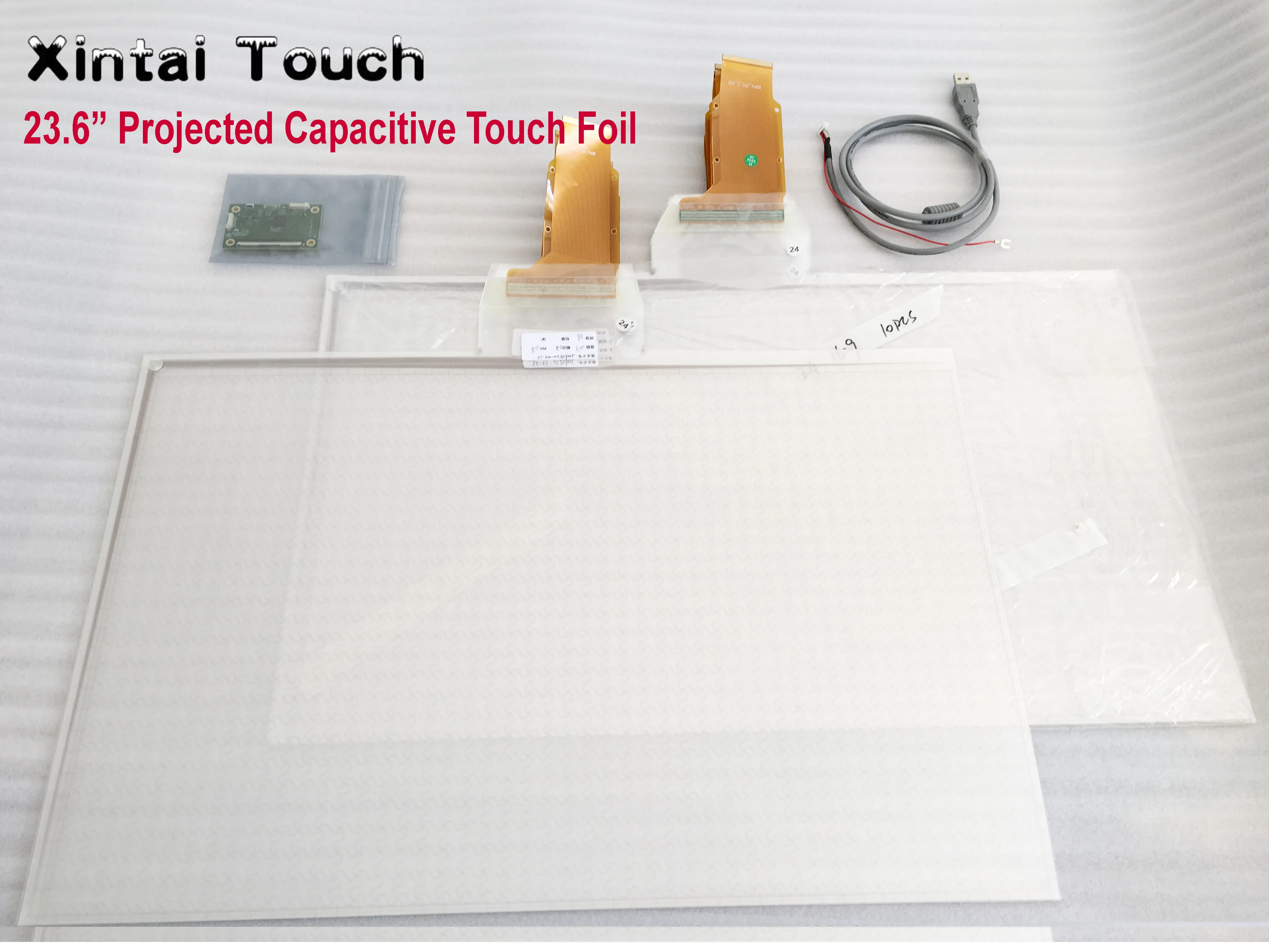 Xintai Touch 23.6 inch truly 10 points interactive touch foil, capacitive foil touch film