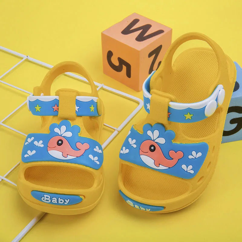 Boys and girls sandals Baotou beach shoes 1-4years old children non-slip soft bottom children's sandals non-slip summer sandals