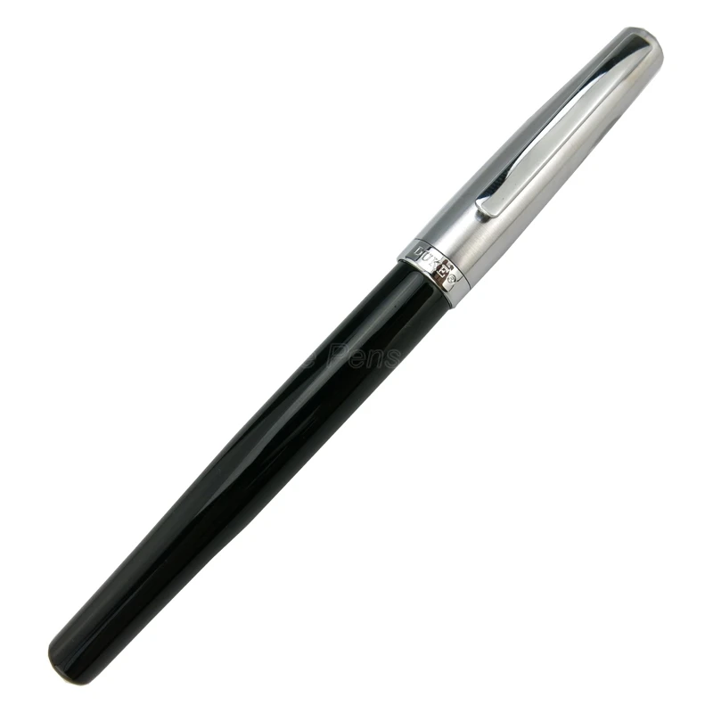 Duke Professional Stainless Steel Calligraphy Fountain Pen 209 Advanced Pure Silver & Black Writing Gift Pen