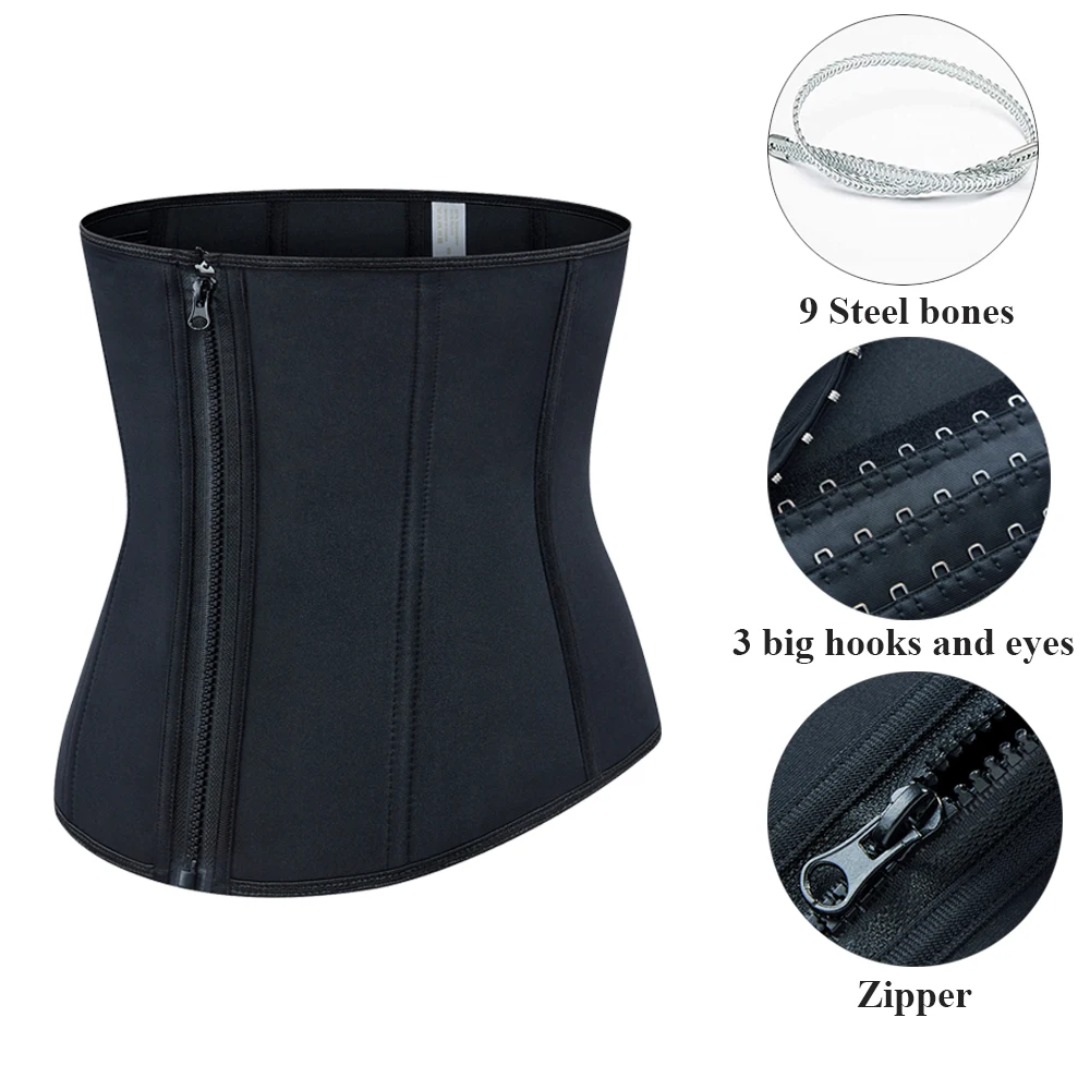 Sauna Sweat Belt for Weight Loss Neoprene Waist Trainer Body Shaper Corset Slimming Belly Sheath Shapewear Women Tummy Trimmer