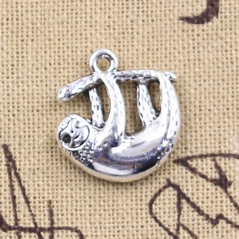 

8pcs Charms Animal Folivora Sloth 20x19mm Antique Silver Color Pendants DIY Crafts Making Findings Handmade Tibetan Jewelry