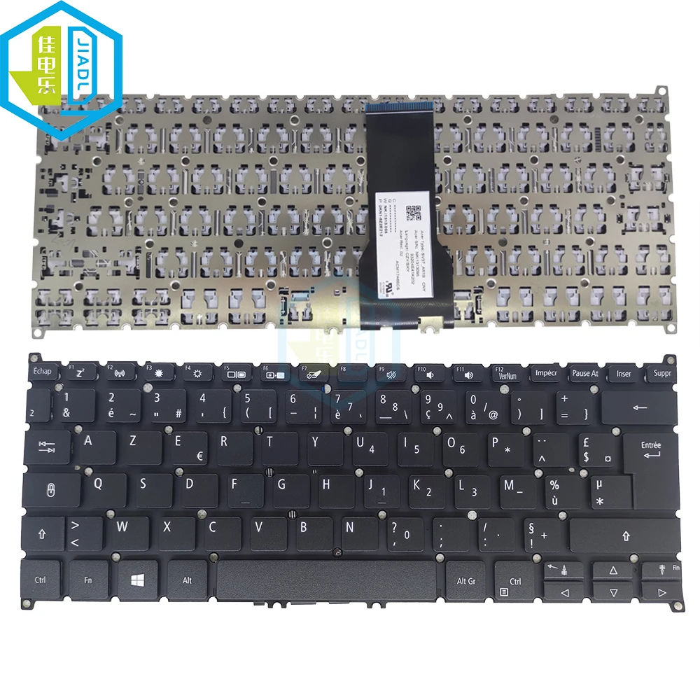 Teclado para Notebook Acer Spin Espanhol Russo Francês Azerty Sp31451 52 Sp513-51 Sp513-52n Sp513-53 Sp513-54n-56m2 Sv3t-a81b