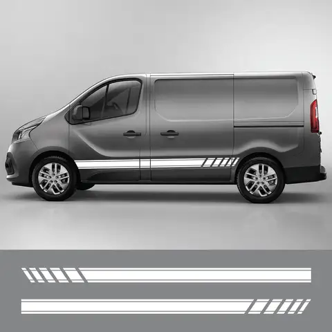 2PCS Car Door Stickers For Renault Trafic 3 2 Fiat Talento Nissan NV300 Vauxhall Vivaro Camper Van Vinyl Film Decals Accessories