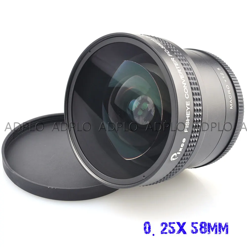Pixco 58MM 0.25X Super Macro Wide Angle Fisheye Lens thread lens For Canon Fuji FX NIKON PENTAX DSLR SLR Camera