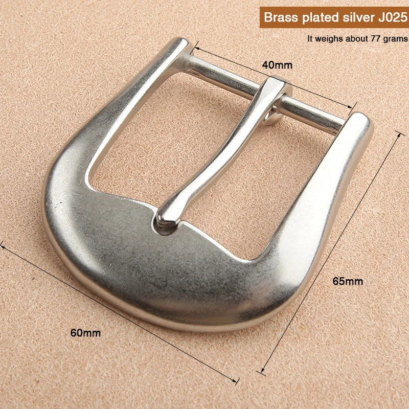 Solid Brass Metal Belt Buckle 40mm Belt Buckle For Men Stainless Steel Single Pin Belt Half Buckle fit for 37-39mm belt