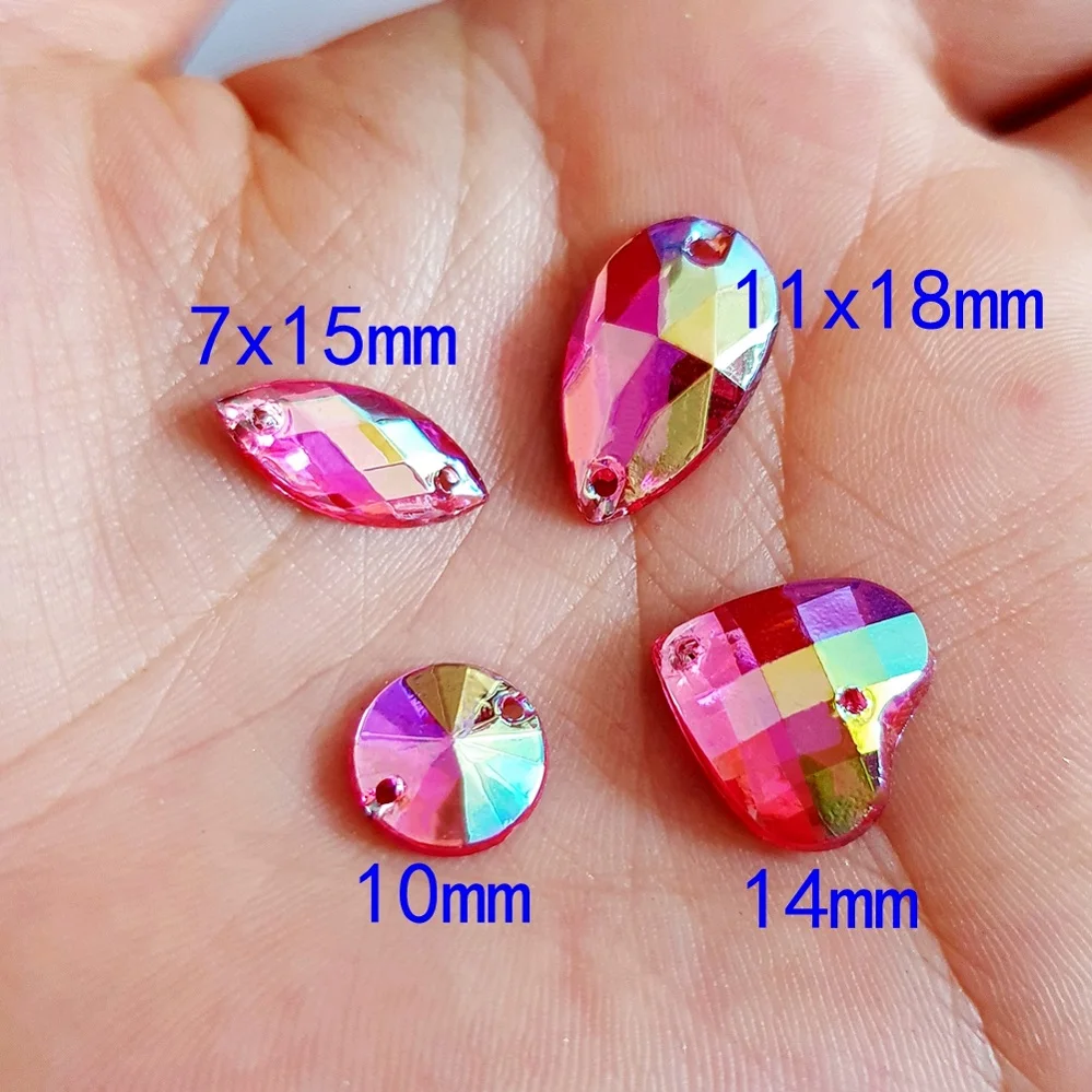 200Pcs Mix Shape Loose Beads Garments Clothing Jewel Rhinestones Crystals For Design Wedding Ball Dress Decorations Ornaments